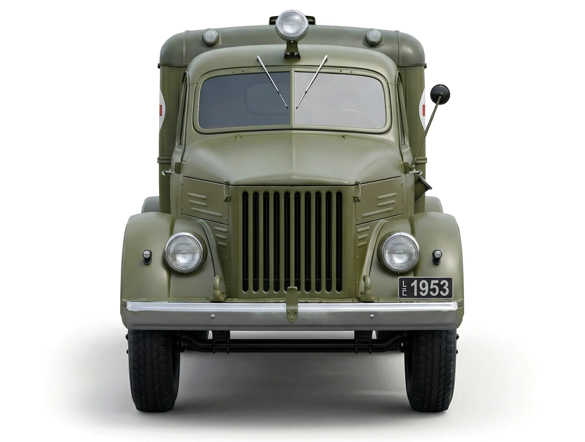 Советская санитарная машина ПАЗ-653 '1953–57, вид спереди