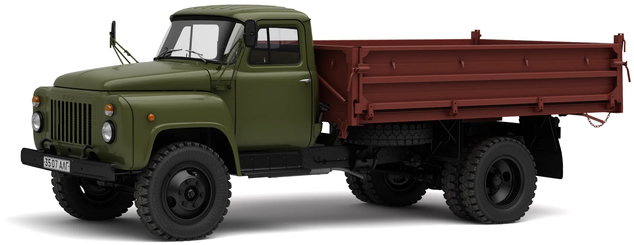Советский самосвал ГАЗ-САЗ-3507-02 '1988 года