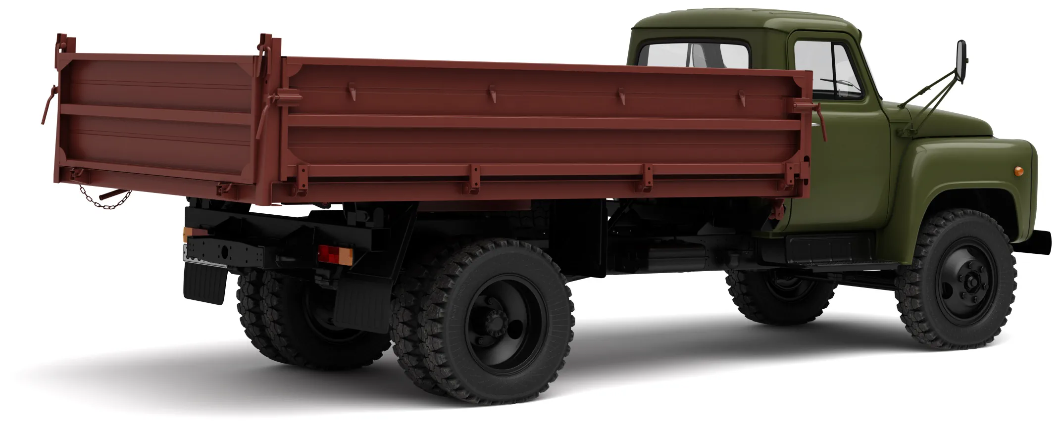 Грузовик ГАЗ-САЗ-3507-02 '1988 года, вид сбоку под углом