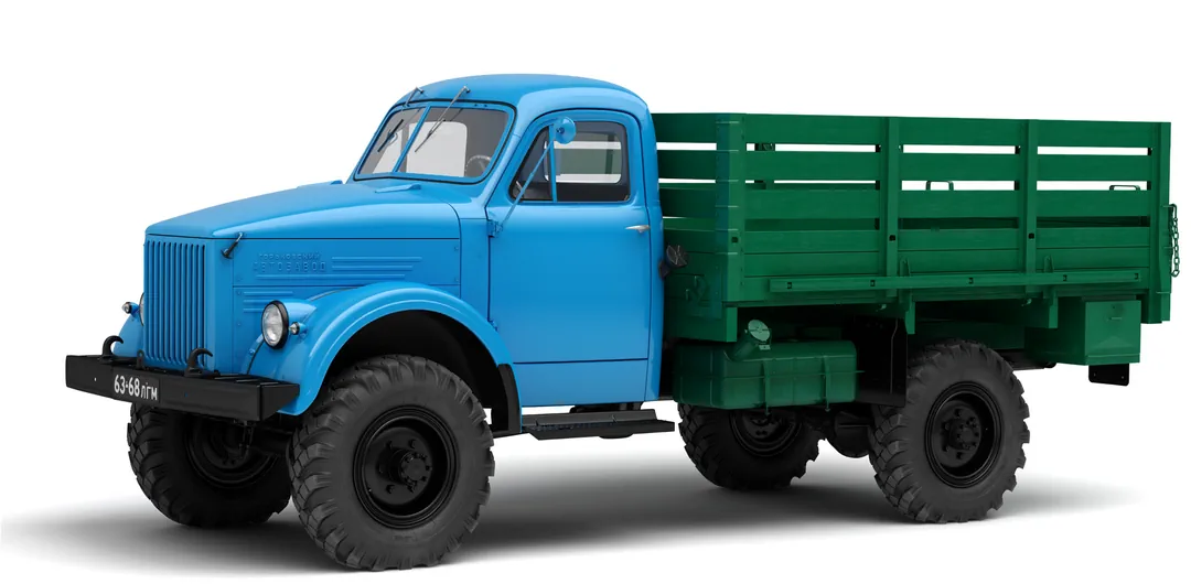 ГАЗ-63 1948 — грузовик — белый фон