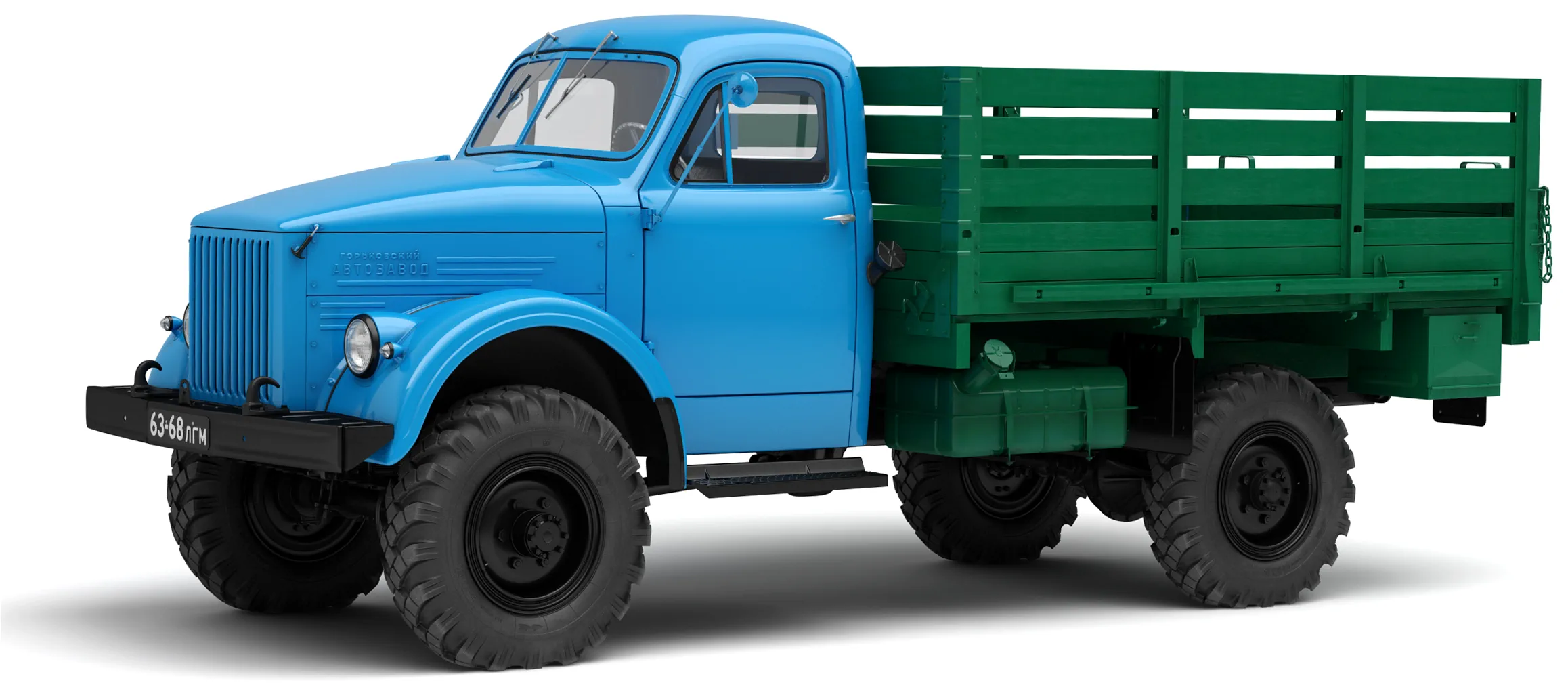 ГАЗ-63 1948 — грузовик — белый фон