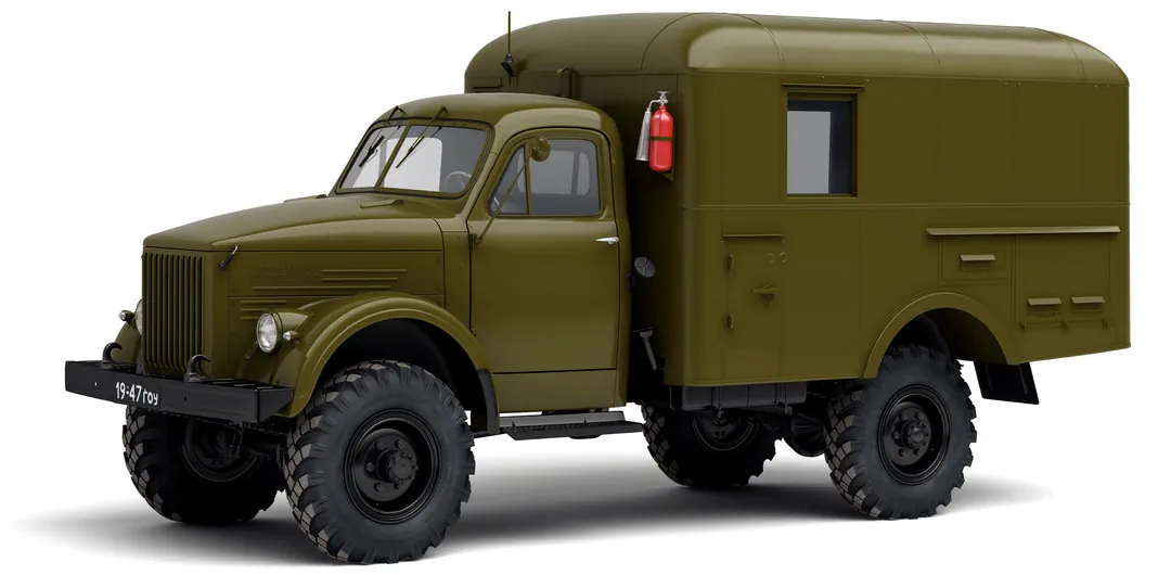 ГАЗ-63 Кунг 1947 — грузовик — белый фон