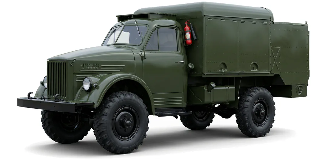 8Г113 на базе ГАЗ-63А — грузовик — белый фон