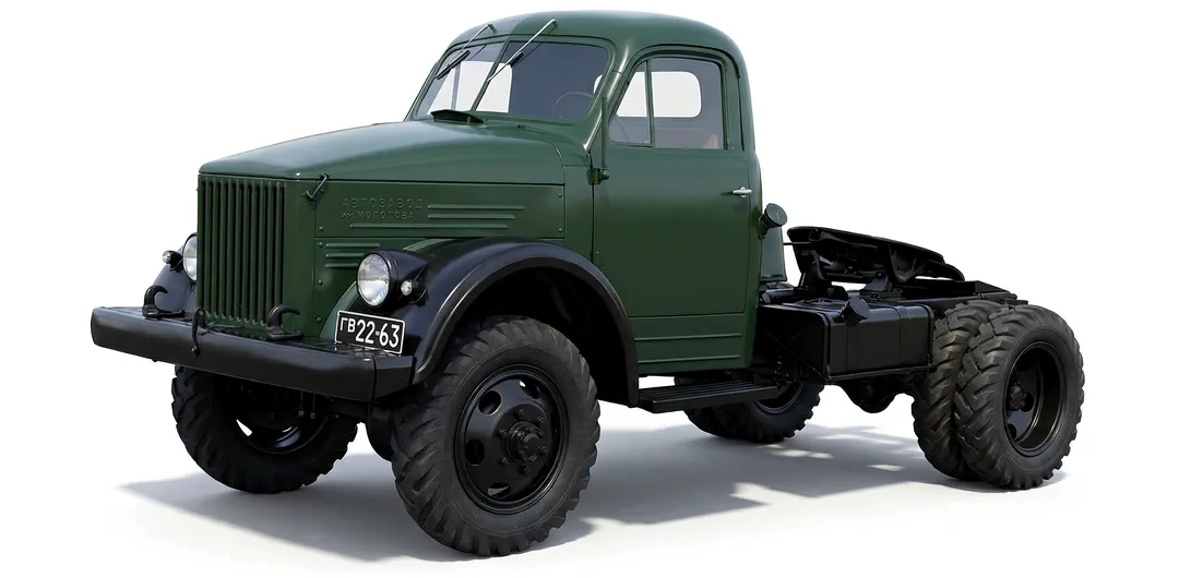 ГАЗ-63Д 1955 — грузовик — белый фон