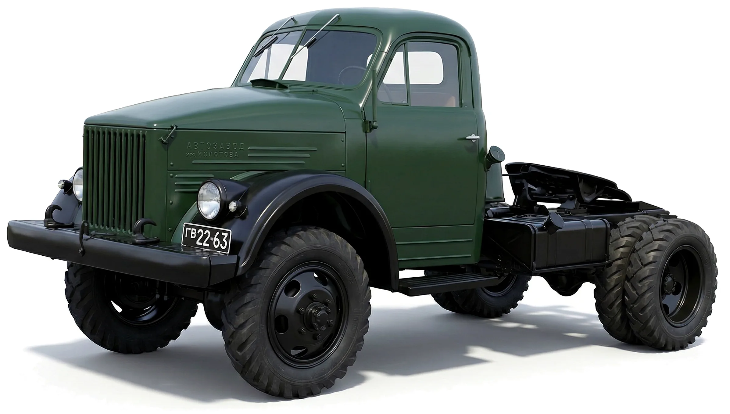ГАЗ-63Д 1955 — грузовик — белый фон