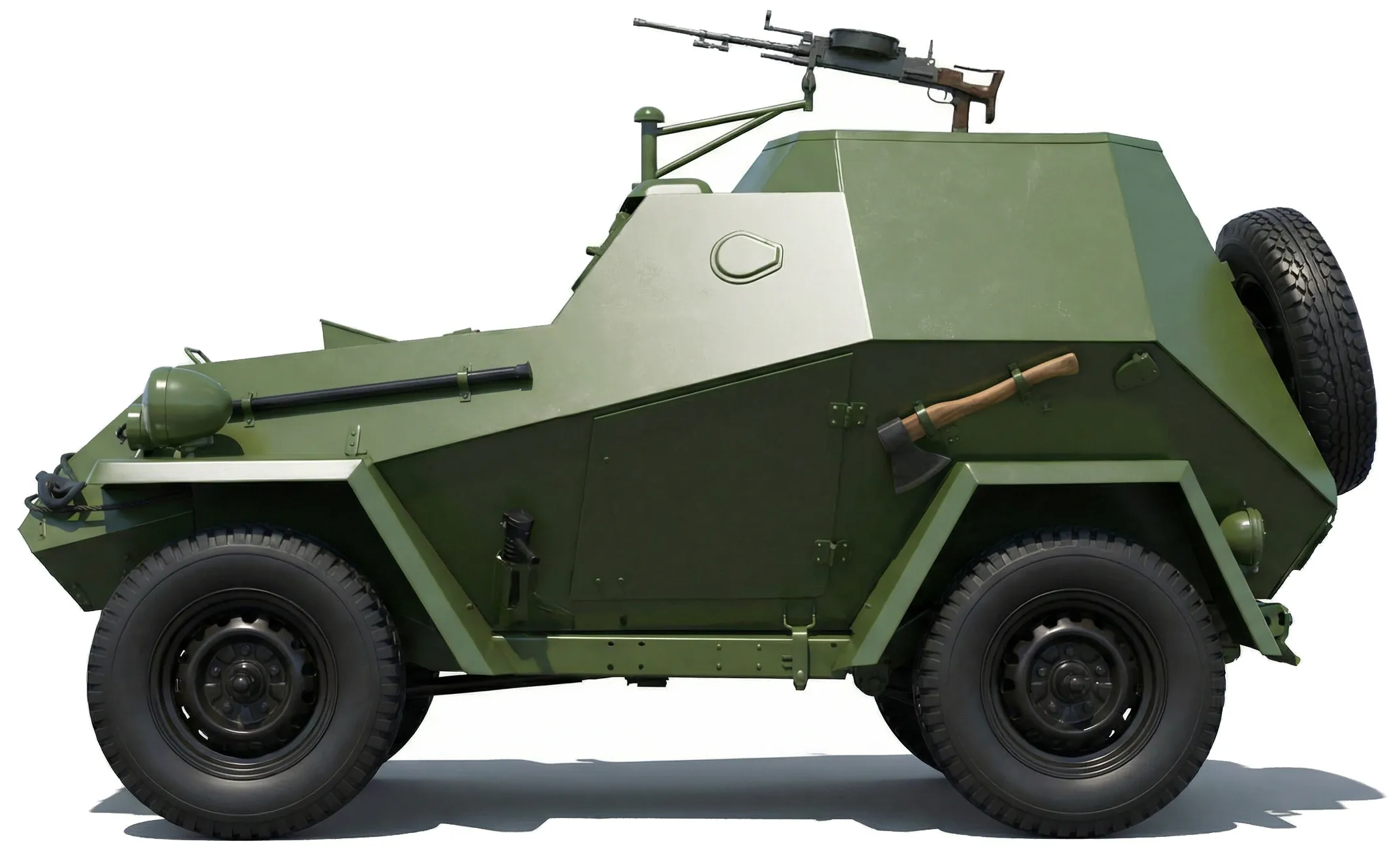 Советский военный автомобиль БА-64 '1942–46, вид сбоку