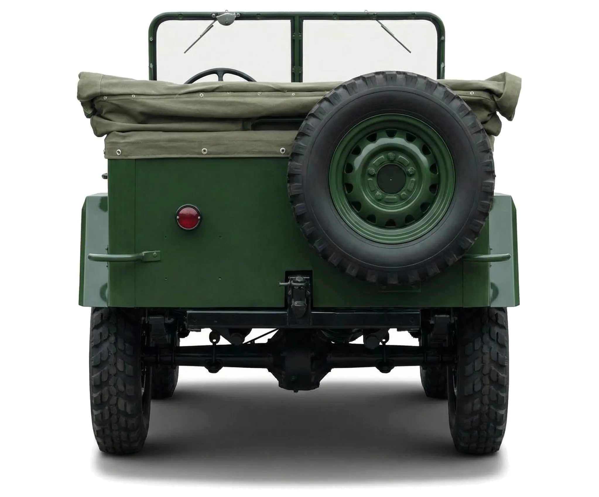 Советский автомобиль ГАЗ-67Б '1948–53, вид сзади