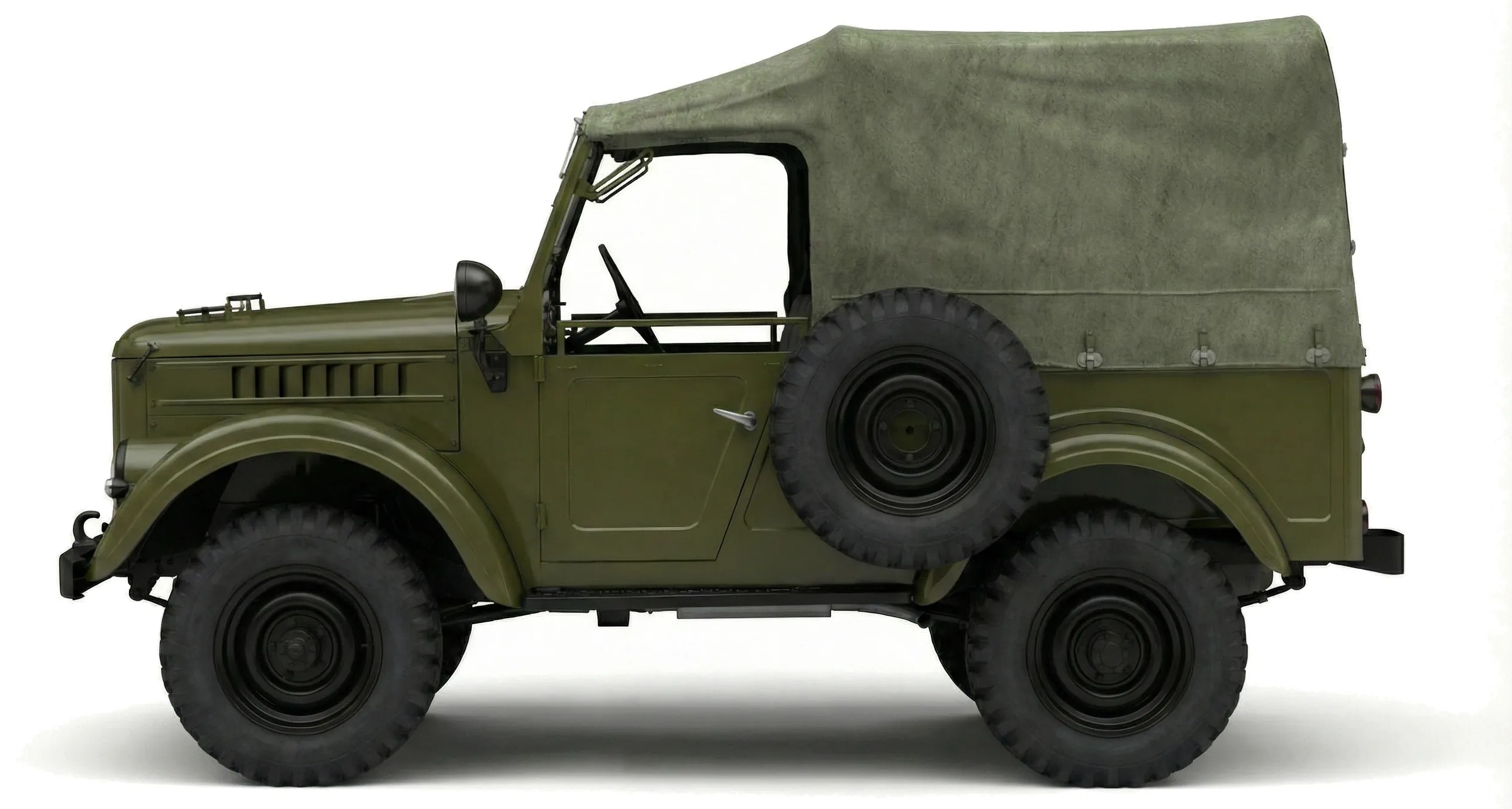 Советский внедорожник ГАЗ-69 '1953–73, вид сбоку