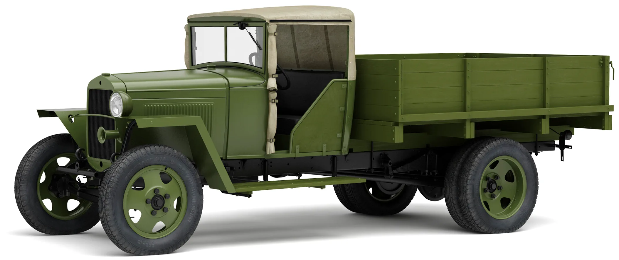 ГАЗ-ММ 1938 — пожарная машина — белый фон