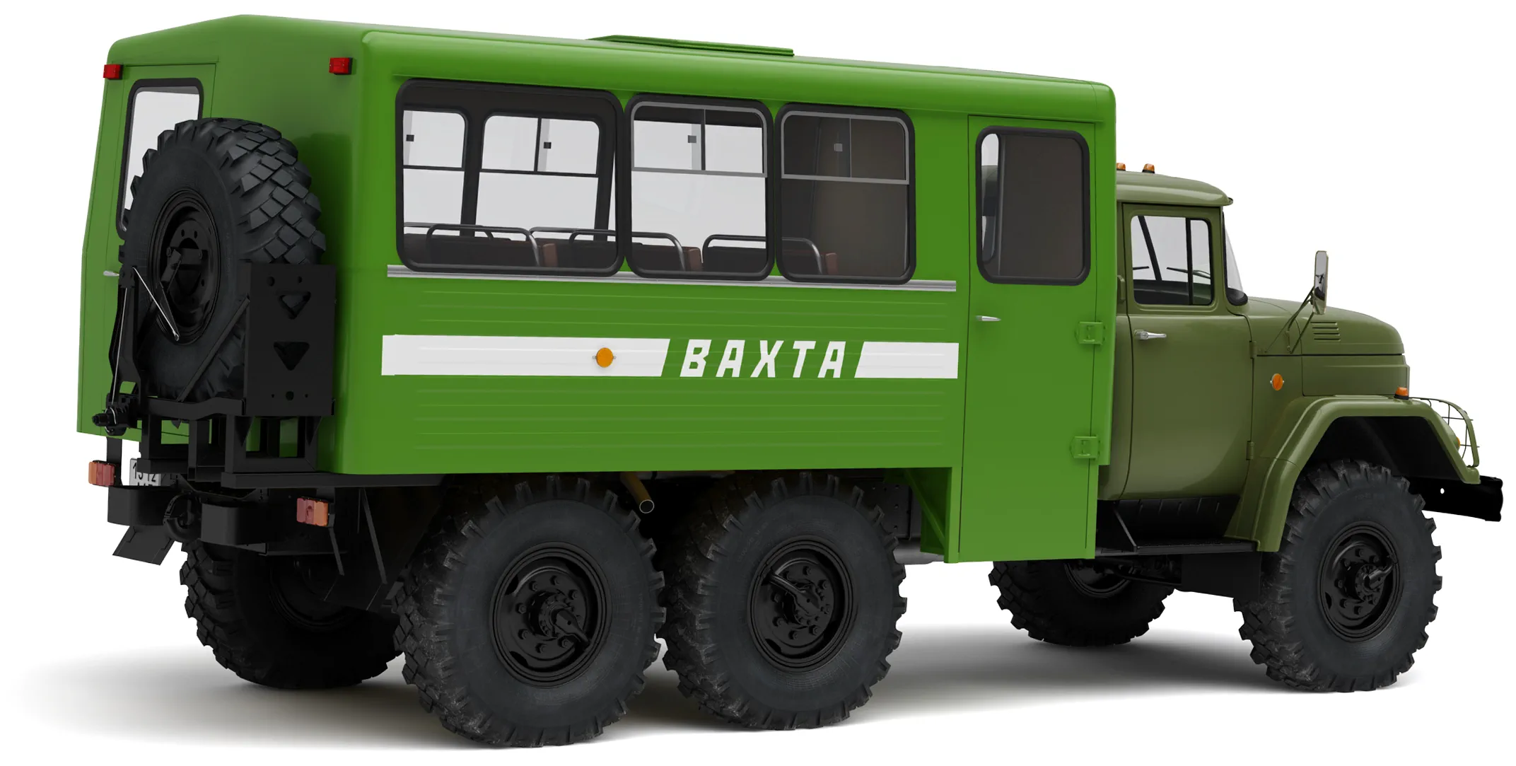 Вахтовый грузовик ЗиЛ-131 Вахта 32104 '1995 года, вид сбоку под углом