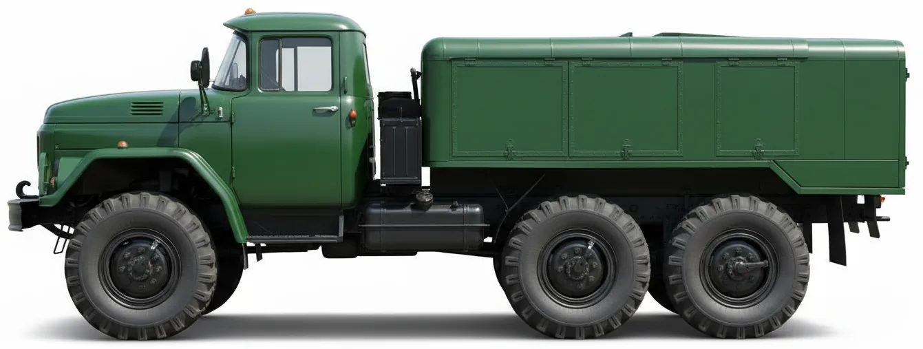 АКЗС-75М на шасси ЗиЛ-131, вид сбоку