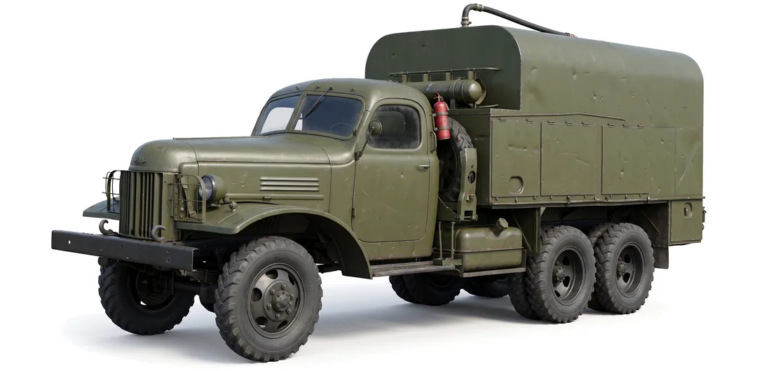 ЗАК-31 на шасси ЗИС-151 — заправщик азотной кислоты — белый фон
