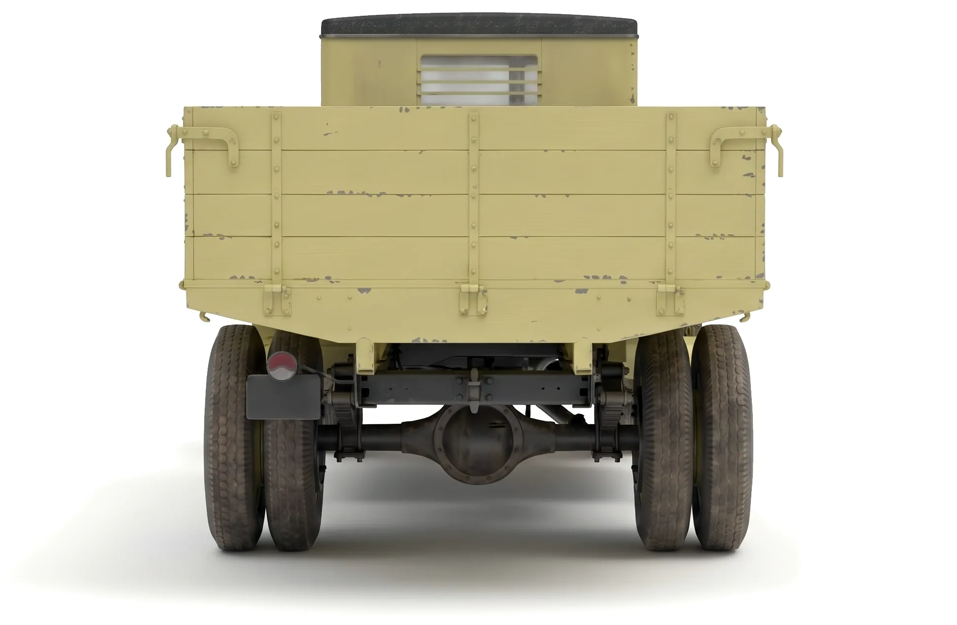 ЗиС-5 1935 — советский грузовик — белый фон — вид сзади
