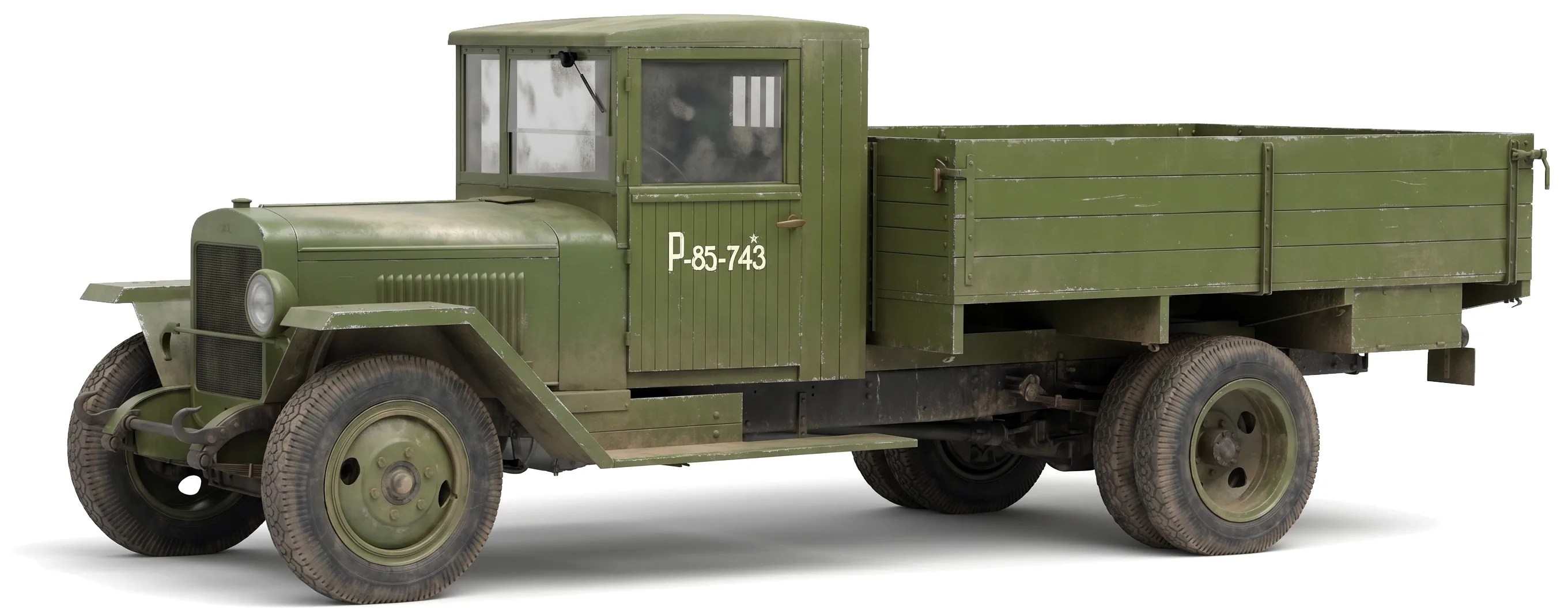 ЗиС-5В 1942 — советский грузовик — белый фон